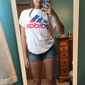 White adidas graphic tee